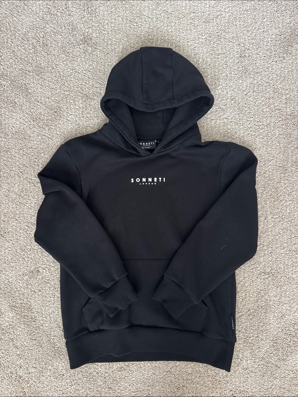 Kids Black Pullover Hoodie